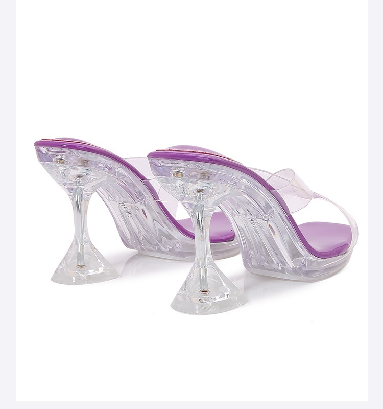 Rome high-heeled sandals transparent shoes