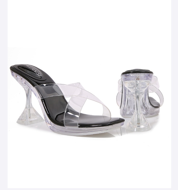 Rome high-heeled sandals transparent shoes