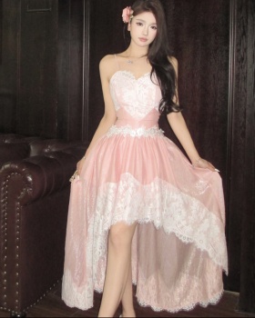 Pinched waist lady dress seaside long dress for women