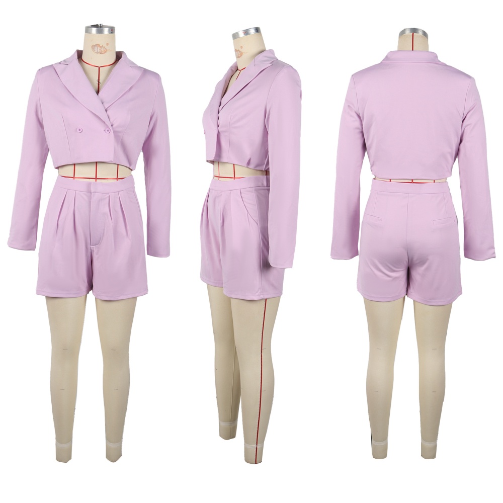 Elegant lapel shorts commuting business suit 2pcs set