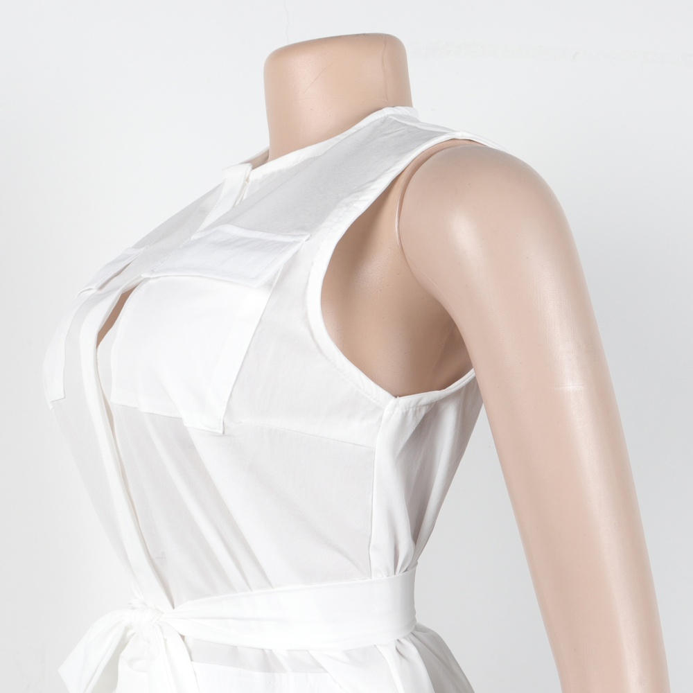 Commuting bandage cardigan sleeveless wide leg pants 2pcs set