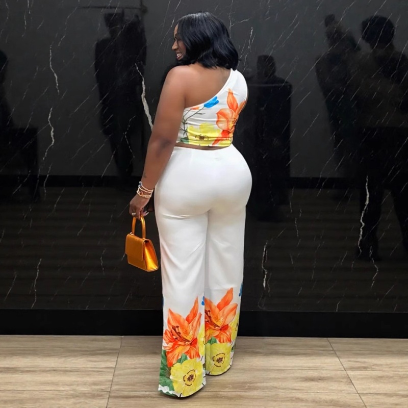 Elasticity commuting wide leg pants 2pcs set