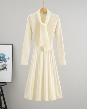 Bottoming temperament long dress knitted long dress