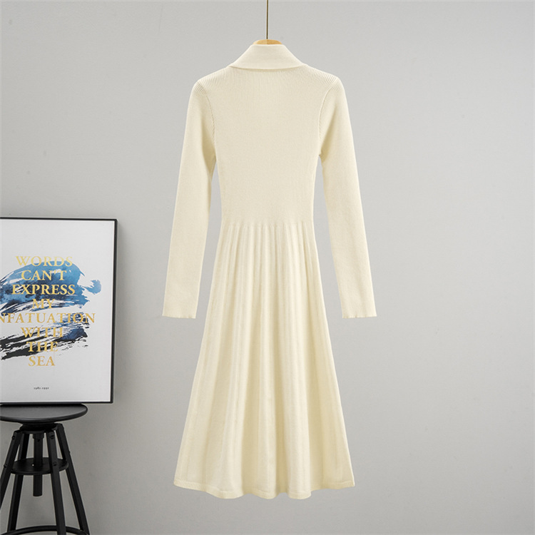 Bottoming temperament long dress knitted long dress