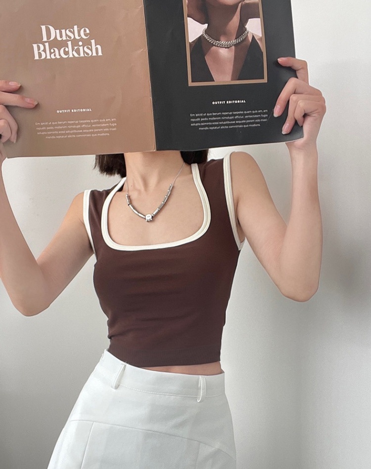 With chest pad wrapped chest tops bottoming vest