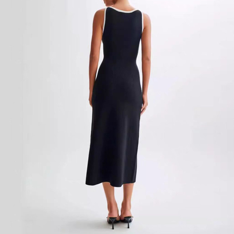 Sleeveless dress round neck sleeveless dress for women