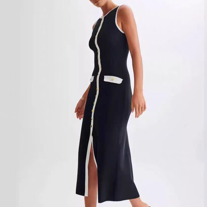 Sleeveless dress round neck sleeveless dress for women