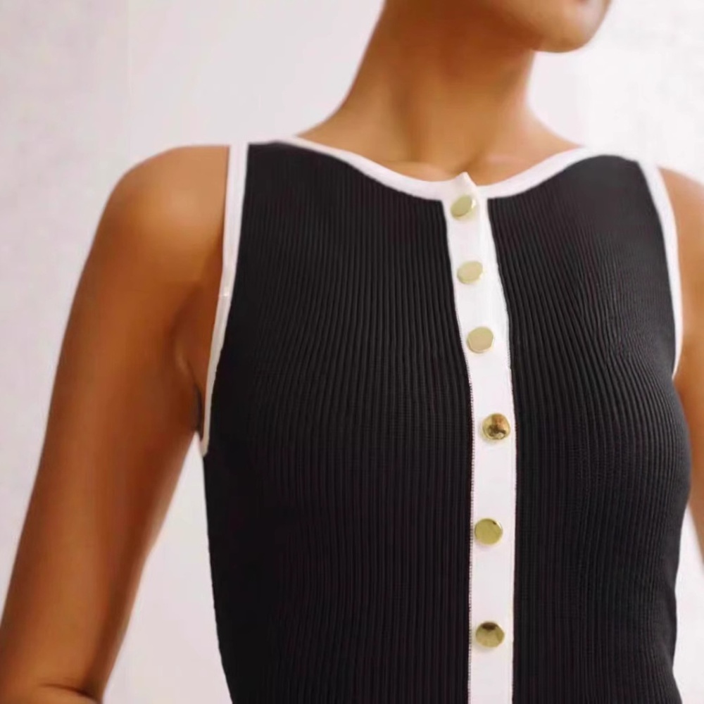 Sleeveless dress round neck sleeveless dress for women