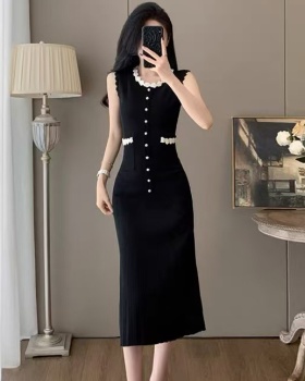 France style slim summer sleeveless dress for women