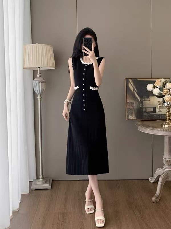 France style slim summer sleeveless dress for women