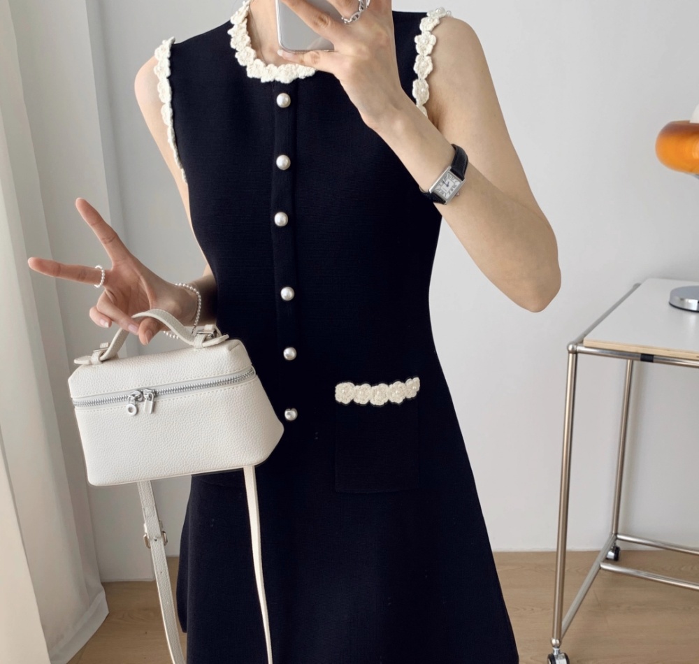 France style slim summer sleeveless dress for women