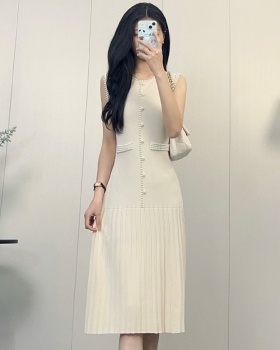 Summer refinement sleeveless straight dress for women