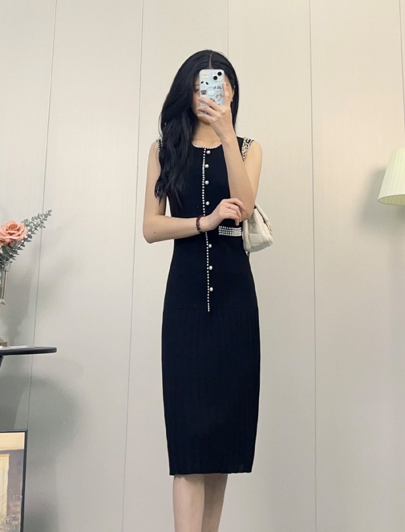 Summer refinement sleeveless straight dress for women