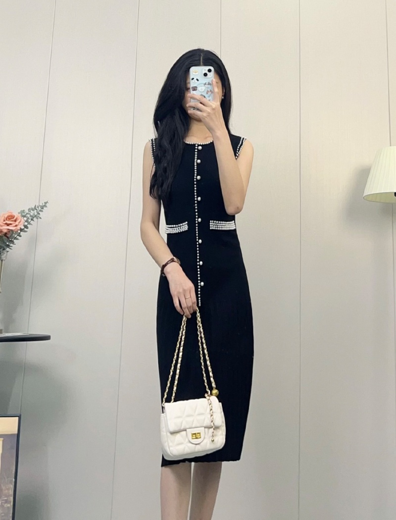 Summer refinement sleeveless straight dress for women