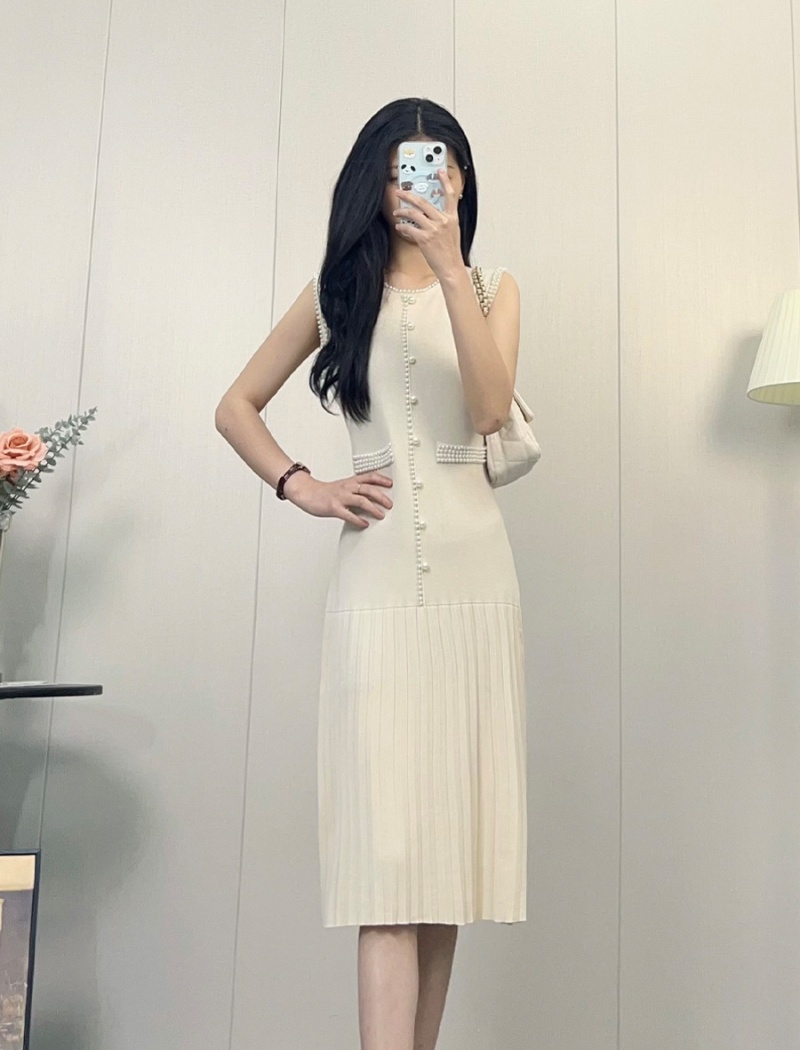 Summer refinement sleeveless straight dress for women