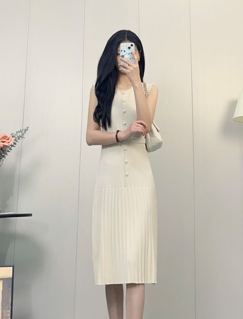 Summer refinement sleeveless straight dress for women