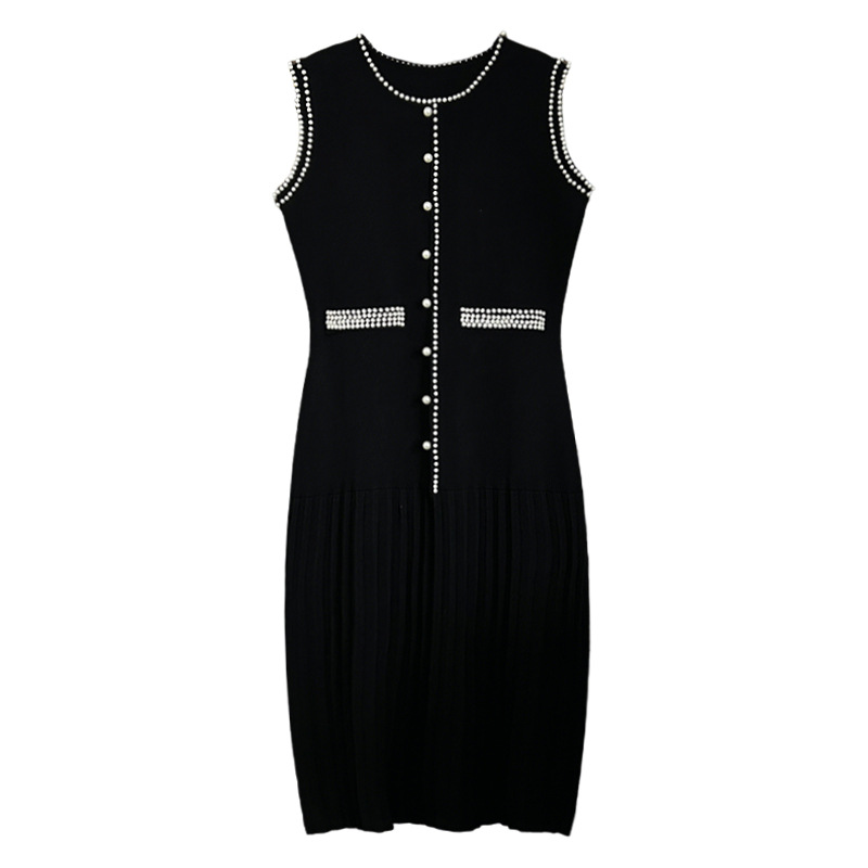 Summer refinement sleeveless straight dress for women