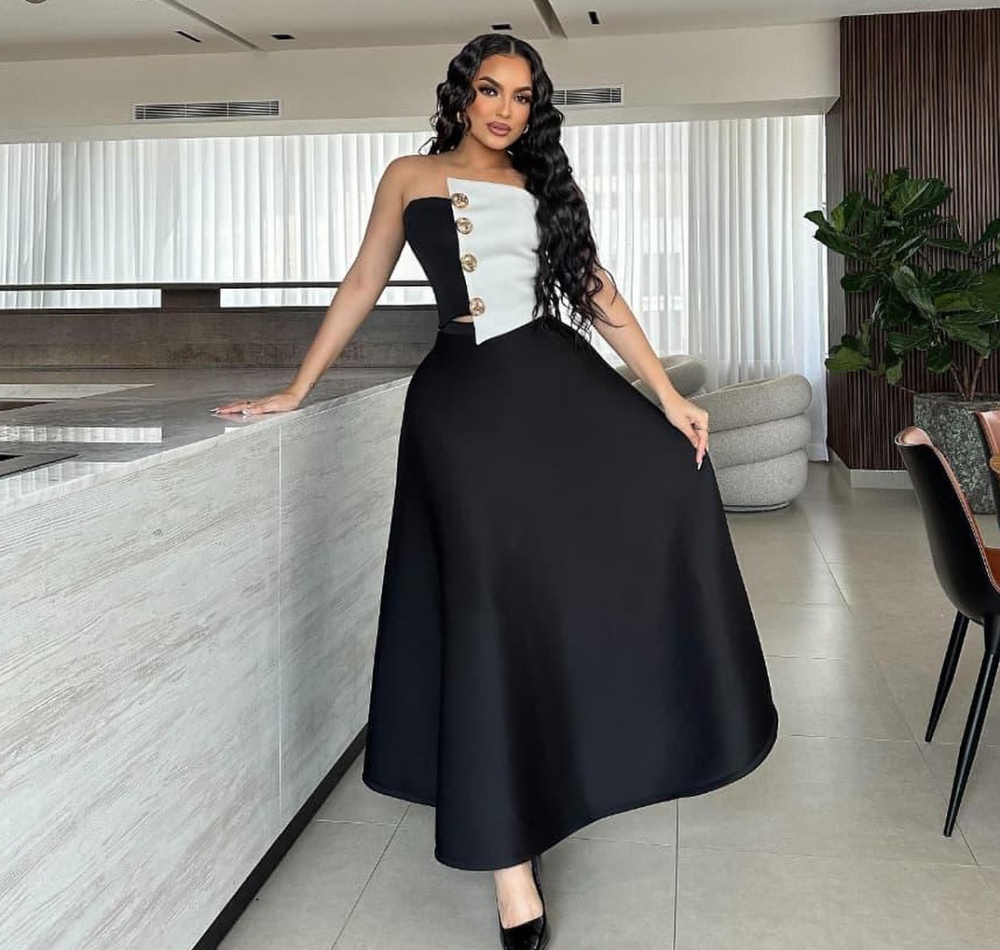 European style skirt formal dress 2pcs set for women