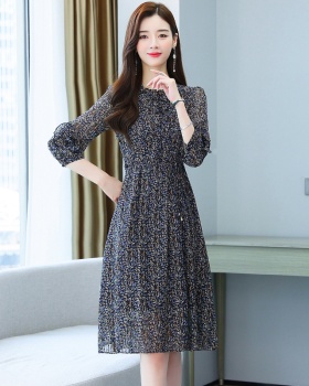 Temperament slim chiffon autumn dress for women