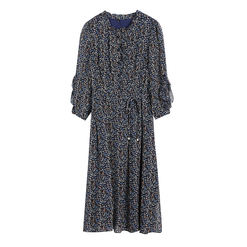 Temperament slim chiffon autumn dress for women