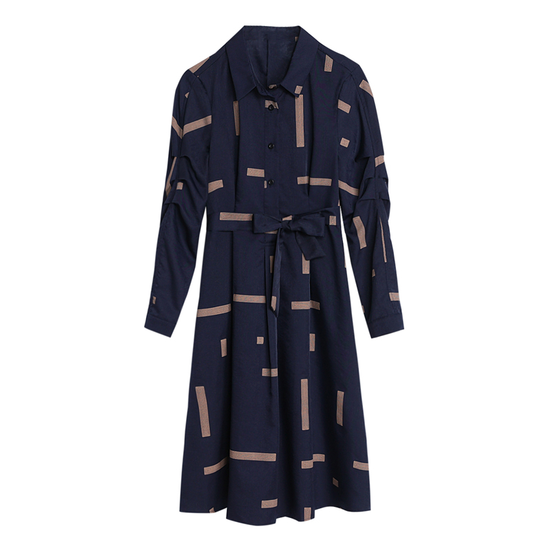 Long slim shirt autumn temperament dress for women