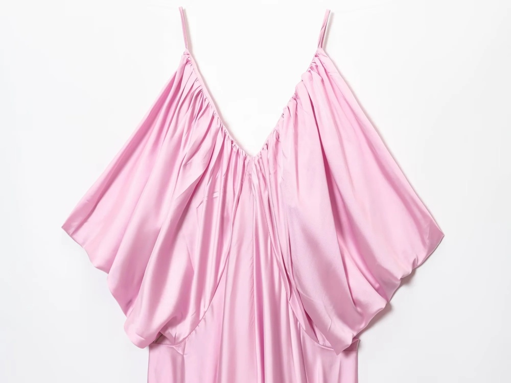 Elegant irregular strap dress temperament slim dress for women