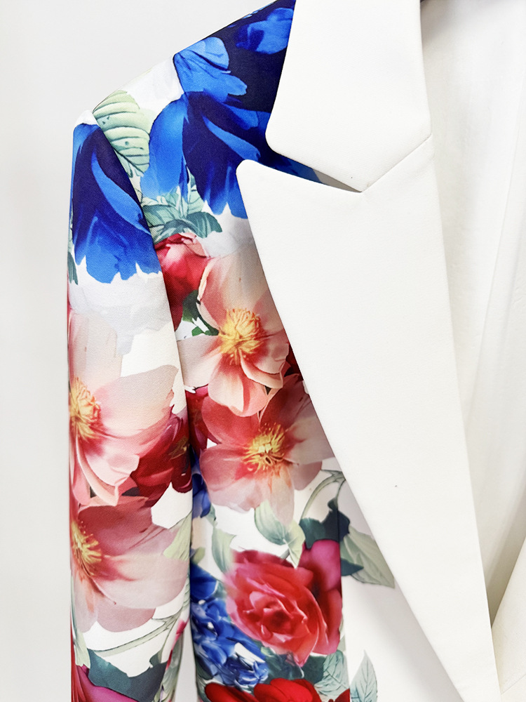 Digital jacket fashion business suit 2pcs set