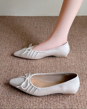 Fashion low spring and summer shoes lady pointed flattie