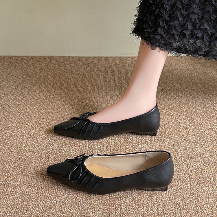 Fashion low spring and summer shoes lady pointed flattie