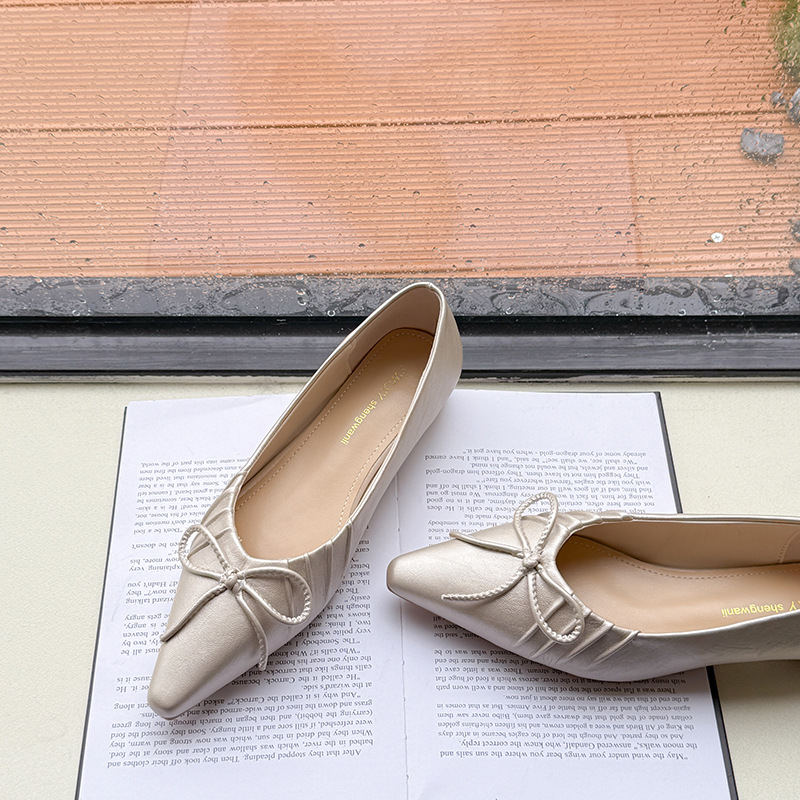 Fashion low spring and summer shoes lady pointed flattie