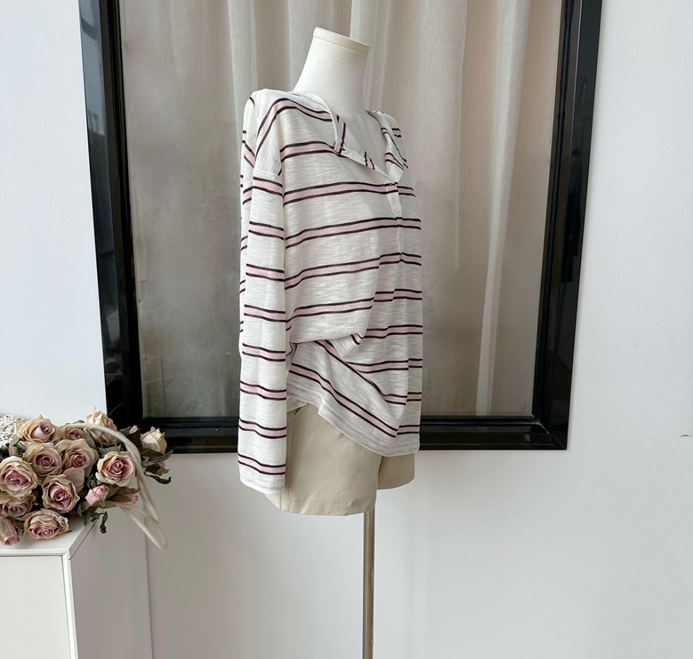 Drape tops mixed colors T-shirt for women