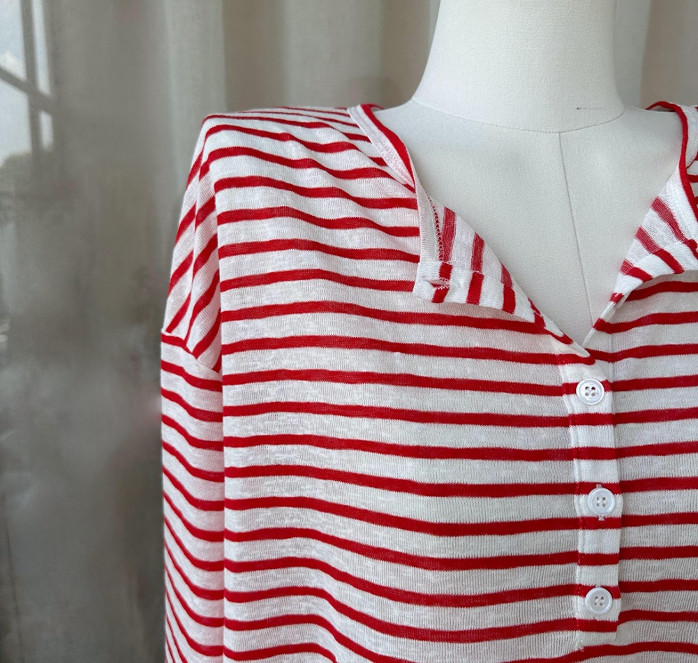 Drape tops mixed colors T-shirt for women