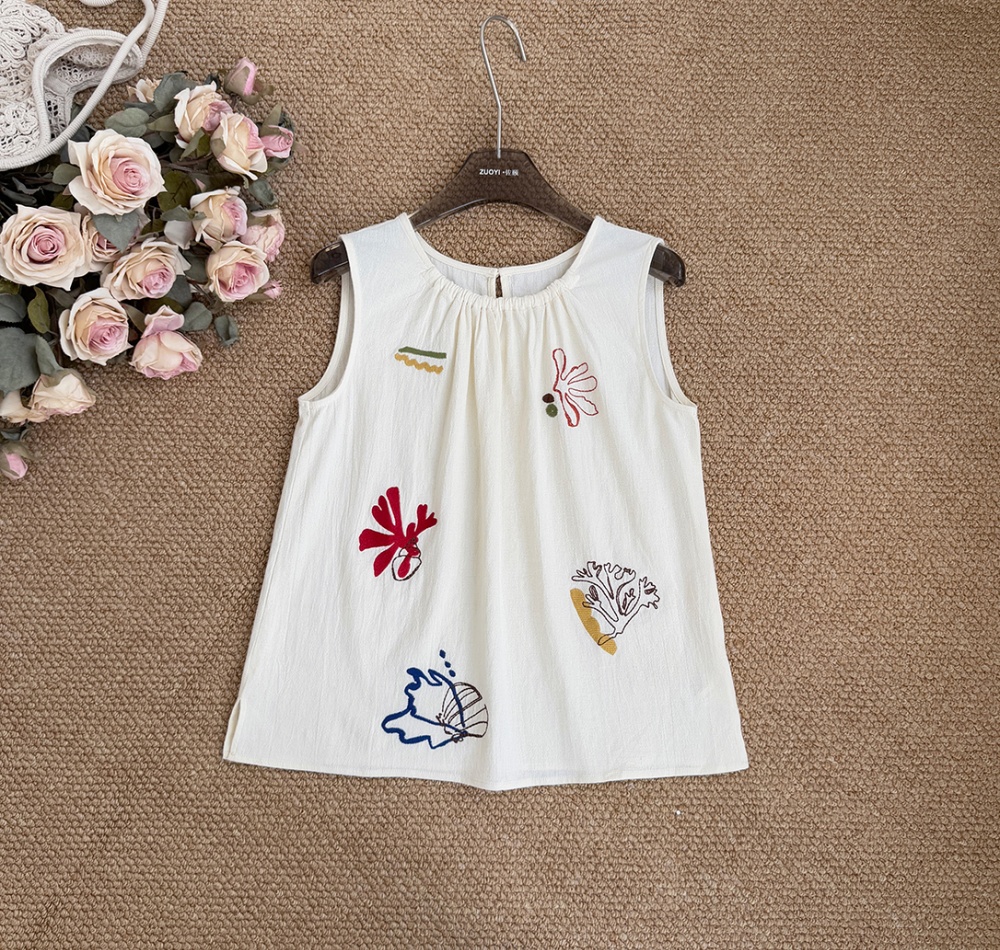 Sweet thin doll shirt summer round neck small shirt