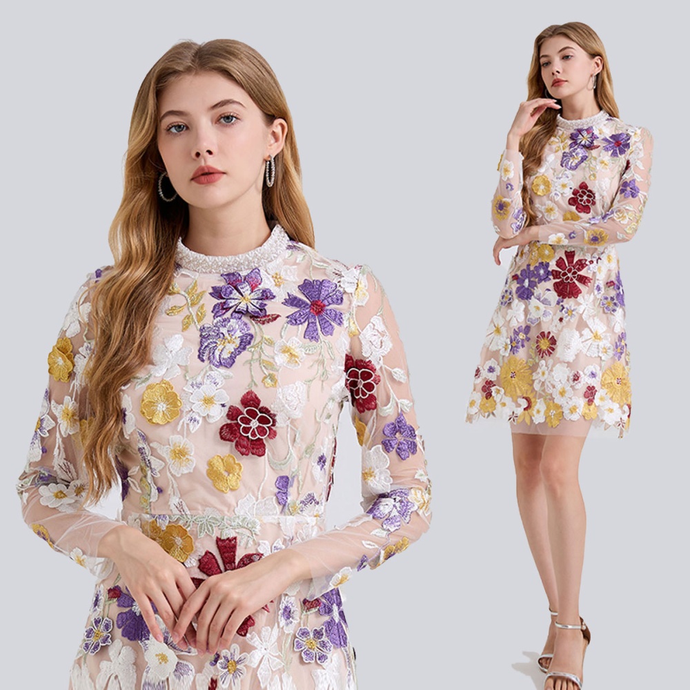 Rhinestone dress applique formal dress