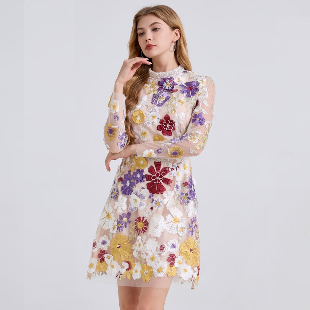 Rhinestone dress applique formal dress