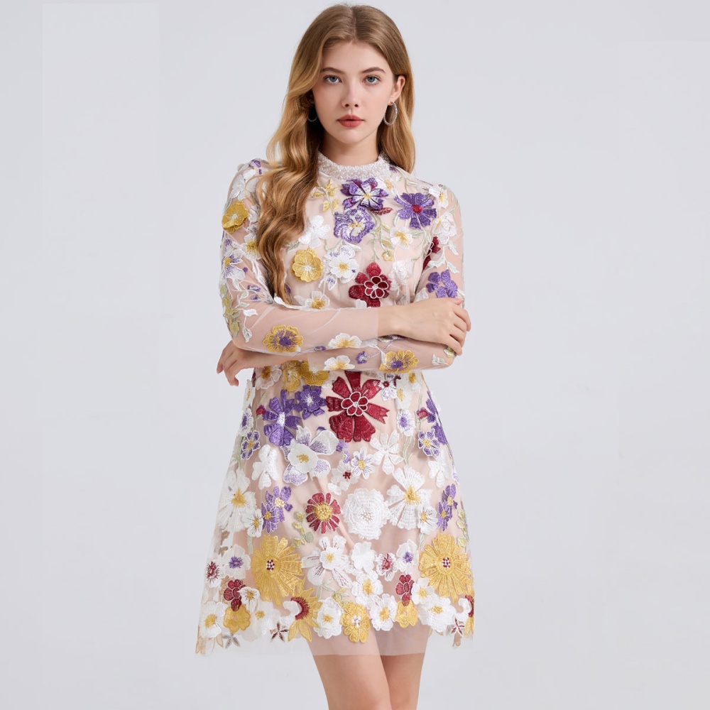 Rhinestone dress applique formal dress