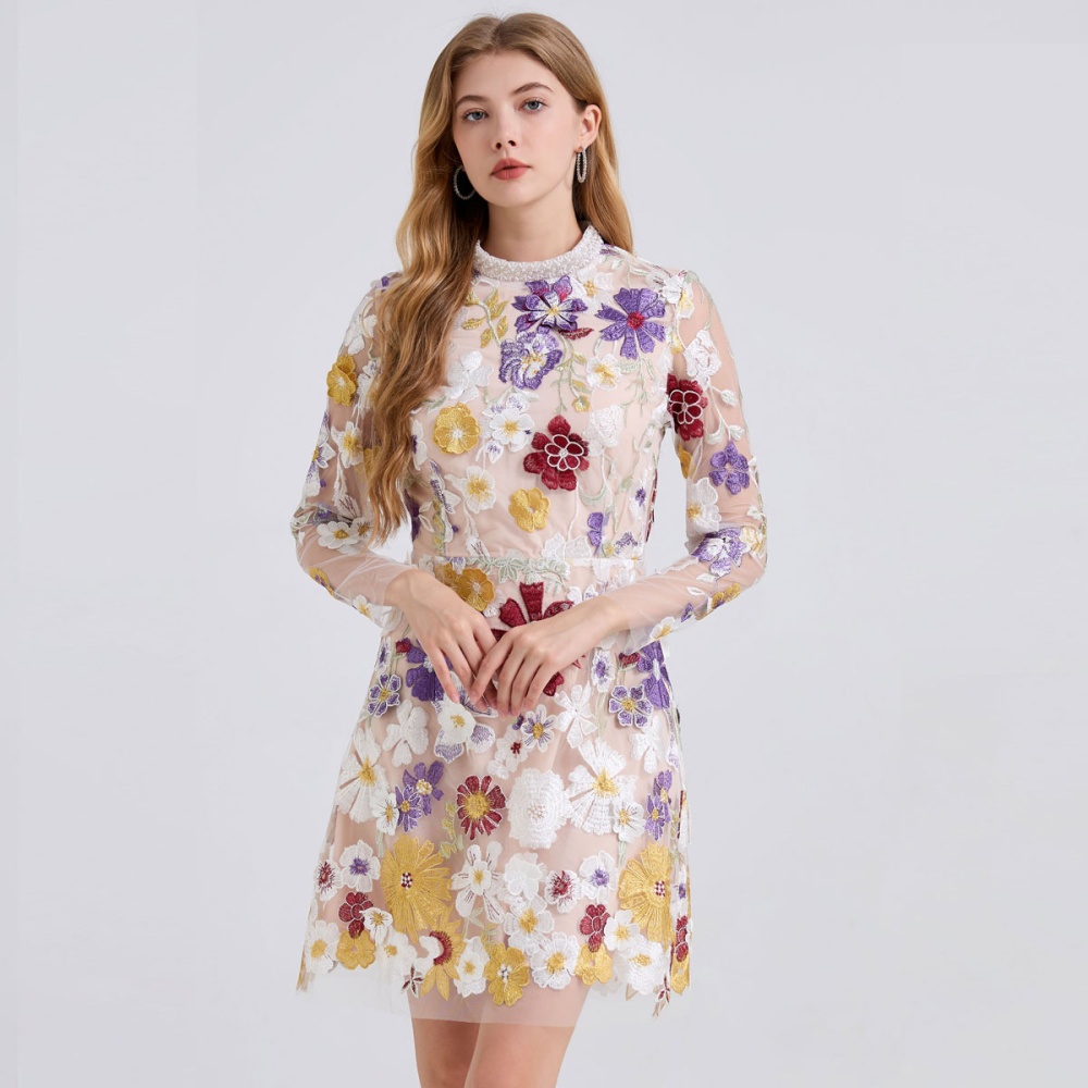 Rhinestone dress applique formal dress