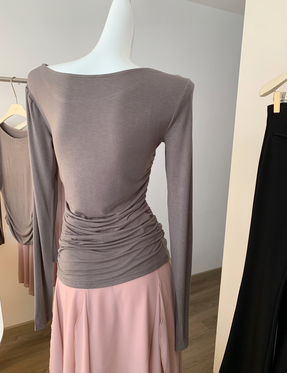 All-match thin skirt strapless T-shirt a set