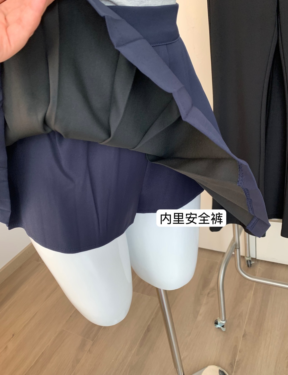 Summer gray short skirt pinched waist A-line tops 2pcs set