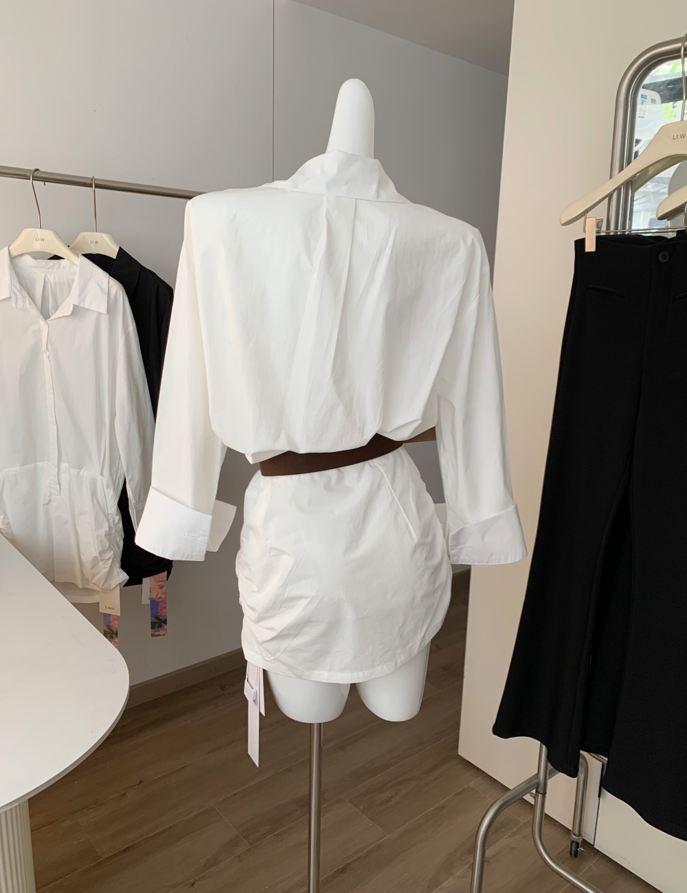 Short package hip shirt lazy temperament dress for women