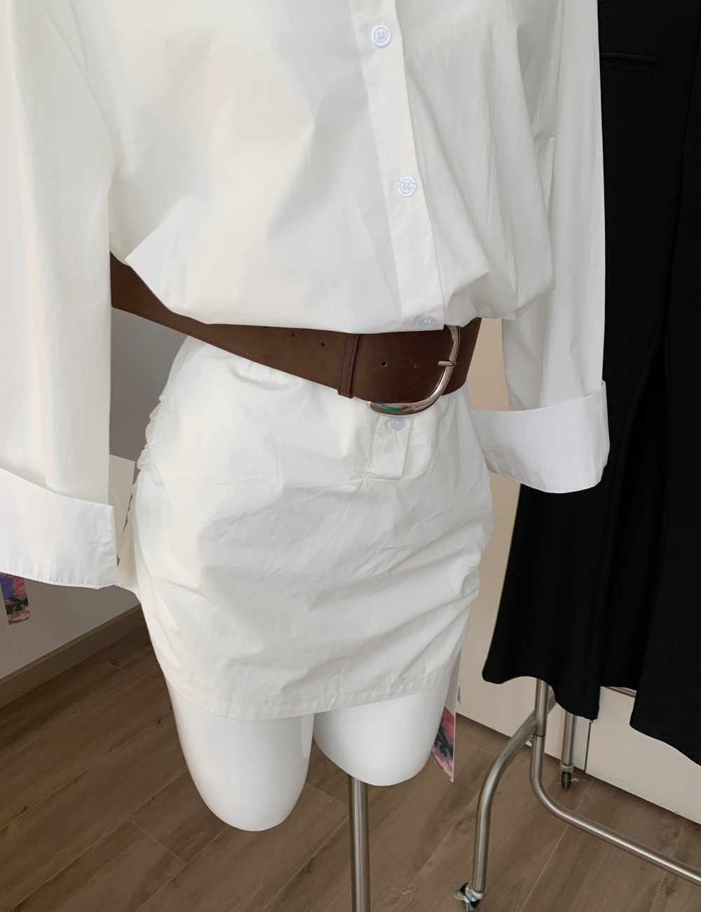 Short package hip shirt lazy temperament dress for women