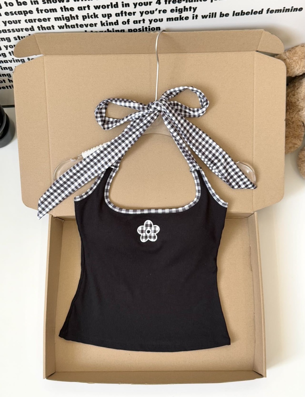 With chest pad halter vest fixed tops