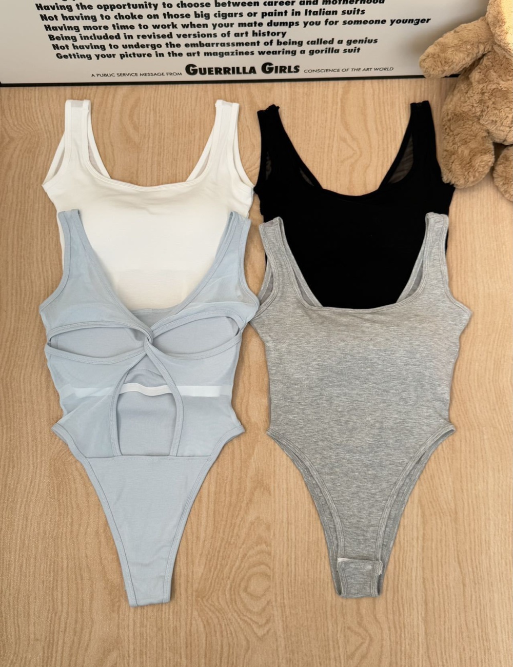 Sling beauty back leotard wears outside vest for women