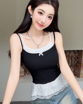 All-match sling splice tops fixed summer slim vest