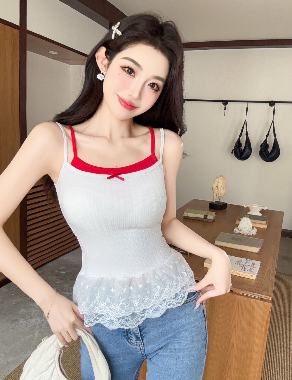 All-match sling splice tops fixed summer slim vest