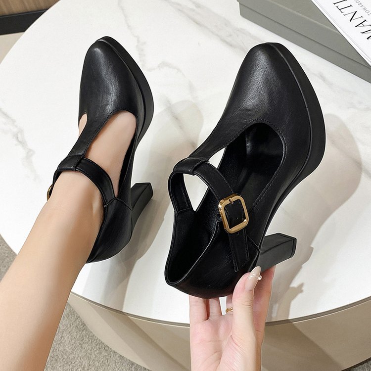Spring and autumn platform fashion high-heeled shoes