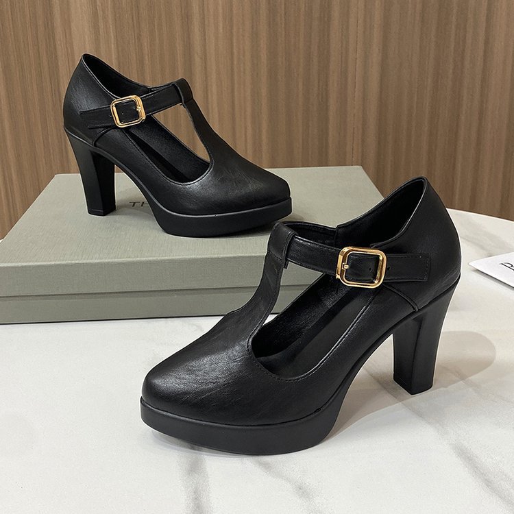 Spring and autumn platform fashion high-heeled shoes