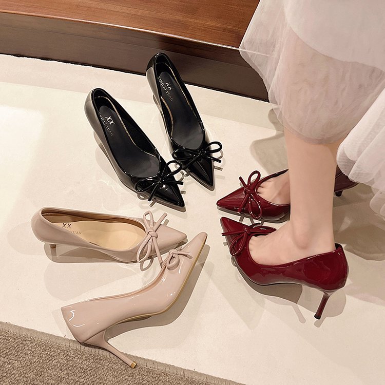 Lady France style high-heeled shoes pointed shoes