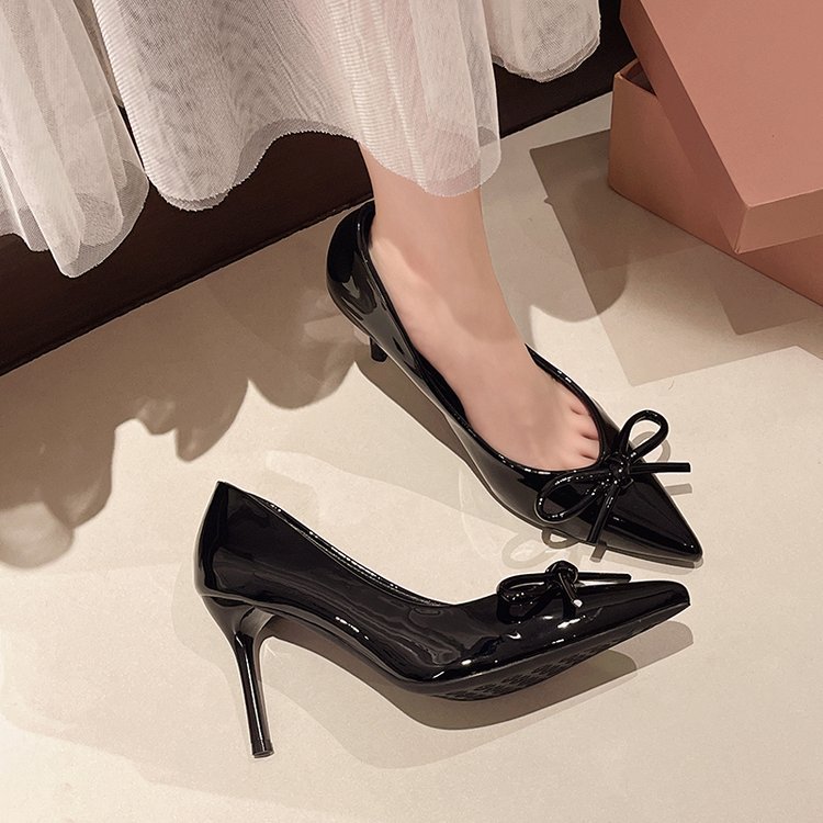 Lady France style high-heeled shoes pointed shoes