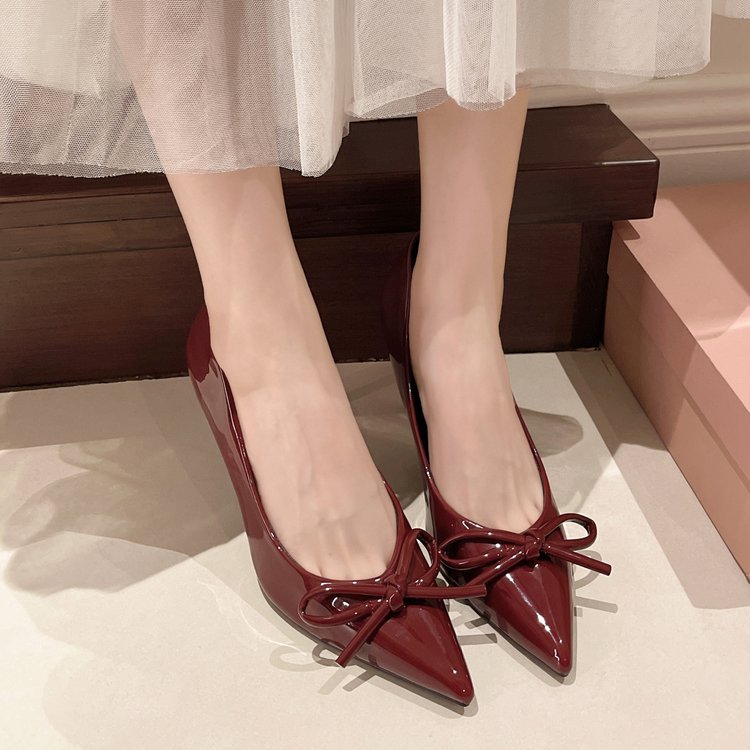 Lady France style high-heeled shoes pointed shoes